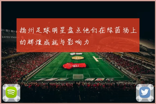 扬州足球明星盘点他们在绿茵场上的辉煌成就与影响力